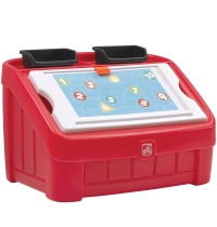 Комод для игрушек с поверхностью для творчества Step2 848900 «Toy Box & Art Lid Red» Комод для игрушек с поверхностью для творчества Step2 848900 «Toy Box & Art Lid Red»
