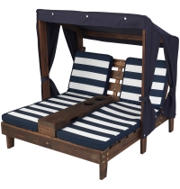 Детский двойной шезлонг с навесом KidKraft 00535 "Espresso & Navy" Детский двойной шезлонг с навесом KidKraft 00535 "Espresso & Navy"
