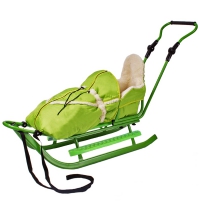 Санки Adbor Piccolino Komplet (с конвертом, регулируемой ручкой и с подножками)