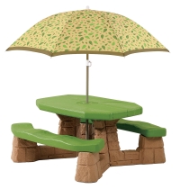 Столик для пикника с зонтиком Step2 787700 «Naturally Playful Picnic Table with Umbrella»