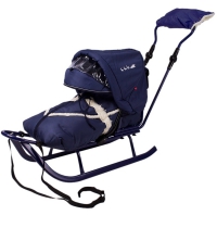 Санки Adbor Piccolino DeLux (с регулируемой ручкой, конвертом, капюшоном и муфтой без подножек)