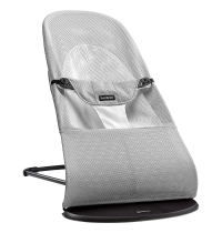 Silver/White Шезлонг BabyBjorn Balance Soft Mesh/Organic, 2016