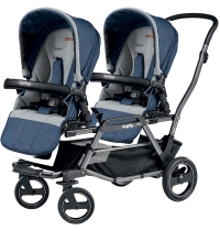 Прогулочная коляска для двойни Peg-Perego Duette Piroet Urban Denim Collection, 2018